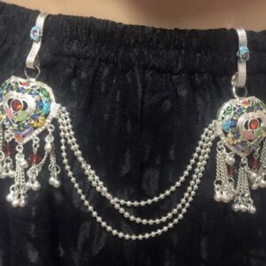 Zawieszka do sari spodnicy srebrna kolorowa Indie