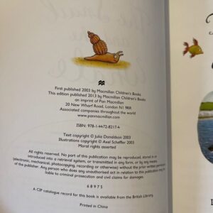 „The Snail and the Whale”  książka dla dzieci  A141
