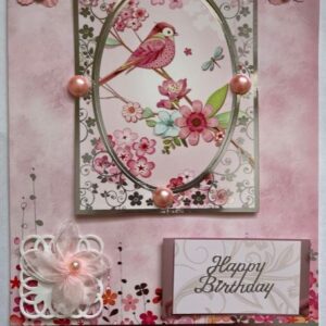 Kartka urodzinowa pink A003