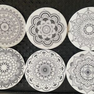 Ceramiczne podstawki mandala  B315