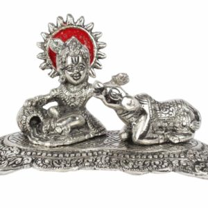 Krishna glaskajacy krowe metalowa figurka