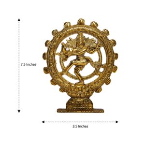 Tańczący Lord Shiva złota figurka B102