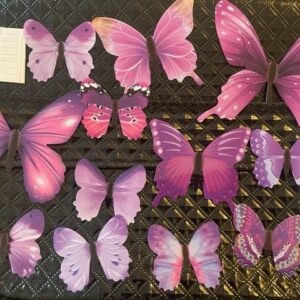 Motyle 3D dekoracja naklejki na ścianę   B300