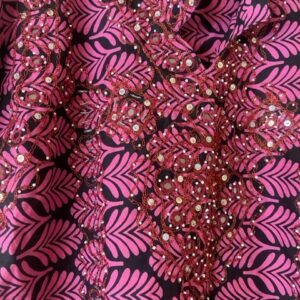 Tunika czarno różowa bawełna M/ L (+)