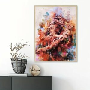 Ganesh obrazek malowany 30 x 40 cm  X308